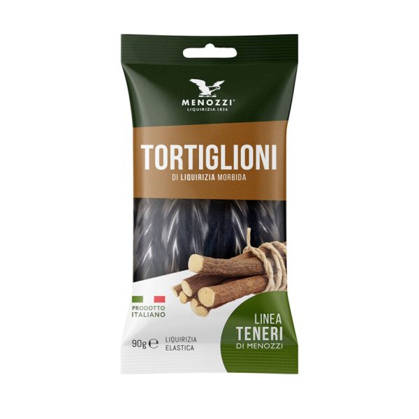 TORTIGLIONI di liquirizia morbida ed elastica in busta (90 g)