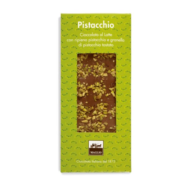 Tavoletta al Latte con ripieno e granella di pistacchio