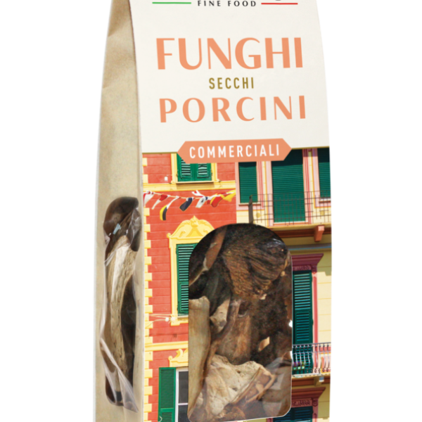 Funghi secchi Porcini "Commerciale" 80g - sacchetto carta in astuccio