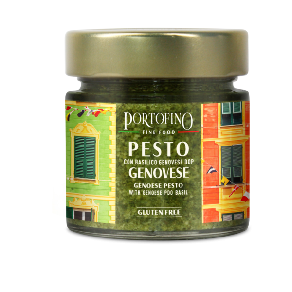 Pesto Genovese a lunga conservazione, 100 g "Portofino" - Vaso vetro in astuccio
