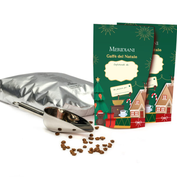 Caffè del Natale, Caffè aromatizzato del Natale + 50 sacchetti in carta riciclabile con zip, doypack (5x 1 kg)