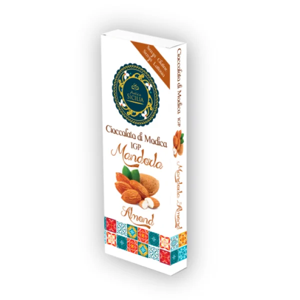 Cioccolato di Modica IGP con Mandorle di Sicilia (100 g)