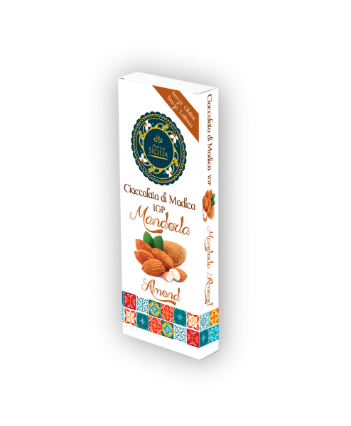 Cioccolato di Modica IGP con Mandorle di Sicilia (100 g)