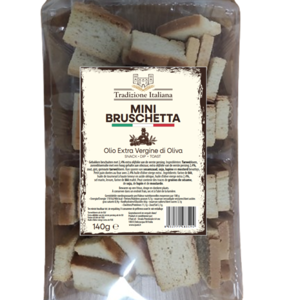 Mini bruschetta, Olio extravergine di Oliva (2,4%) (140 g)