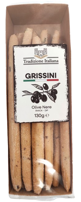 Grissini Olive Nere (8,1%) (130 g)